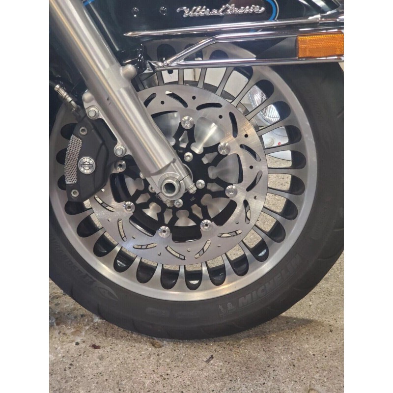 Tarazon Pair 11.8 Floating Front Brake Rotors For Harley Touring