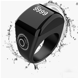 Yuentoen Finger Tally Counter,Electronic Digital Tasbih Tally Counter with Time Reminder,Prayer Counter,APP Support, Tasbeeh Counter Smart Counter (20mm)