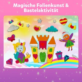Skillmatics Skillmatics Kunst & Bastelaktivität- Folienspaß Einhörner und Prinzessinnen, Schmutzfreie Kunst für Kinder, Bastelsets, DIY-Aktivität, Geschenke für 4 bis 9 Jahre