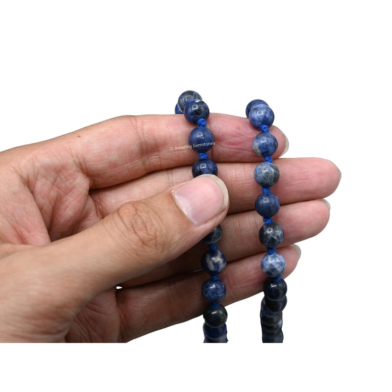 Sodalite Buddhist Prayer Beads Japa Mala with 108 Meditation Beads
