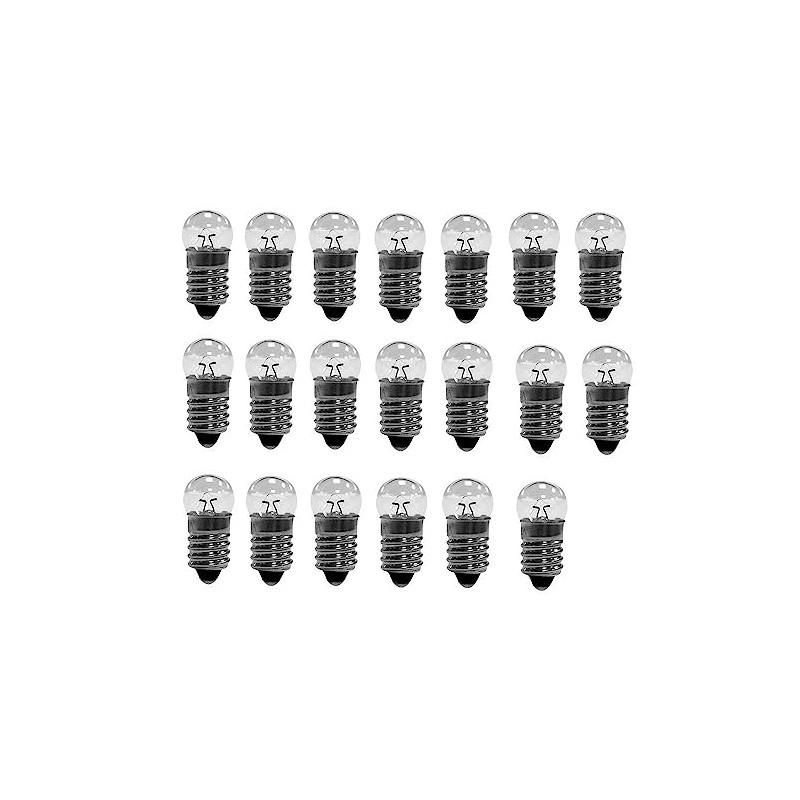 10x E10 Miniature Screw Base Light Bulbs 6V Flashlight Lamp