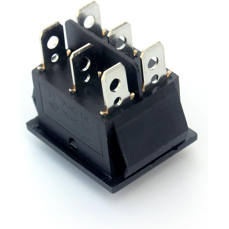 Switian 6Pcs 6-Terminals 3 Position ON/OFF/ON DPDT Boat Rocker Switch