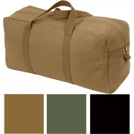 Rothco Jumbo Canvas Tanker Tool Bag Heavyweight Mechanics Work Carry Bag 19" x 9" x 6" - Olive Drab