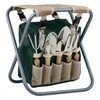 Pure Garden Folding Garden Stool with Tool Bag Plus 5