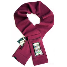 Peepsnake Smart Phone Scarf, Clear Touch Pocket, Back Camera Window, Xtra Pouch, Berry