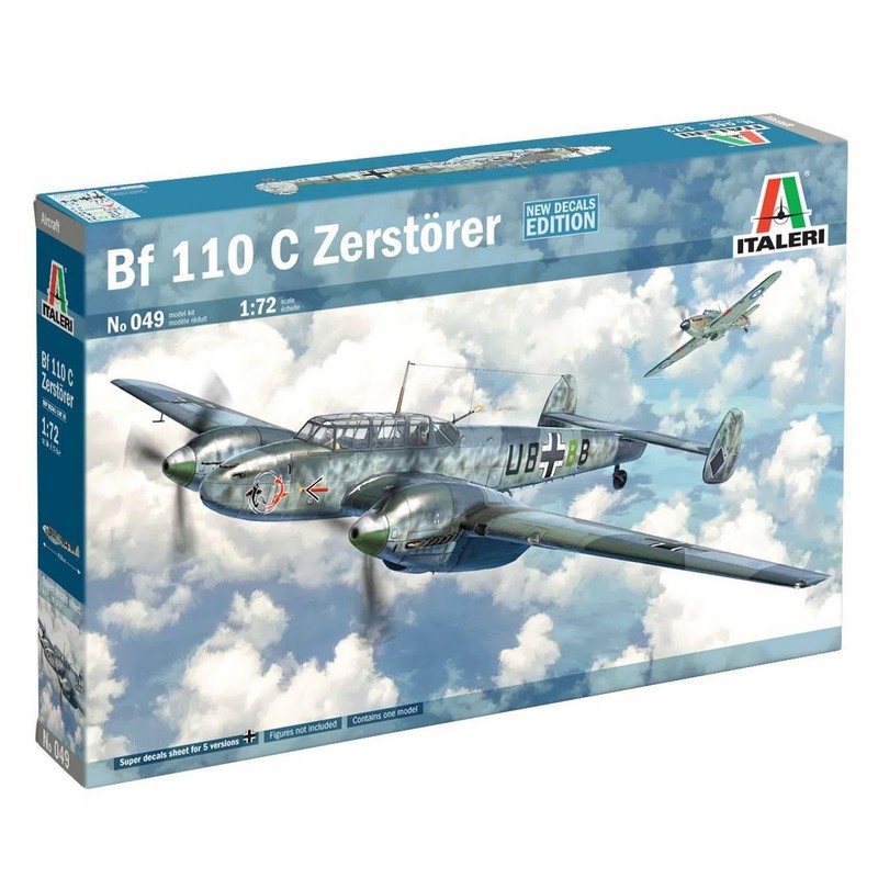 Italeri 0049 1:72 DT. BF-110 C-3/C-4 Zerstörer - modellismo, kit,