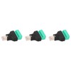 3Pcs RJ45 Screw Terminal Adapter RJ45 Female Thread to 8