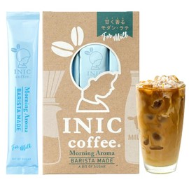 INIC Coffee Morning Aroma Barista-Made Sachets, 10 Sachets, Premium Cafe Latte, Subtle Sweetness of Brown Sugar, The Best of Powdered Coffee, Flavor Adopted by World Barista Champions
