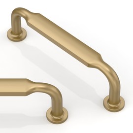 Asimerdeco 10 Pack Champagne Bronze Cabinet Pulls 3.75 Inch(96mm) Kitchen Cabinet Handles Solid Zinc Alloy Cabinet Hardware Drawer Pulls