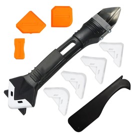 Caulk Remover Tool-3 in 1, Caulking Tool Kit, Grout Removal Tool, Pack-of-9Pcs Caulk Removal Tool for Kitchen Countertop, Bathroom Floor, Window, Sink Joint, Frames Seal