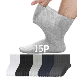 YOWNDSN （15Pares） Calcetines para Diabetico, 3 Pares de Cada Uno de 5 Colores, Edema Diabético, Calcetines Bariátricos, Transpirable y Cómodo, Adecuado Para Uso Prolongado