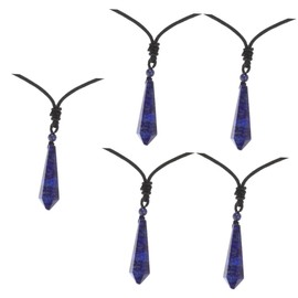 Beavorty 5pcs Women Necklace Amethyst Crystal Pendant Natural Crystal Jewelry Decorative Necklace Pendant for