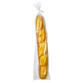 6 x 28 Inch French Bread Bags, 100 Clear Plastic Baugette Long Bags With Free Twist Ties - Mirco Perforated, Thickened, Freezer Safe, Disposable