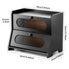 Stylstoreazy Bread Box for Kitchen Countertop,Double Layer Large Capacity Bamboo