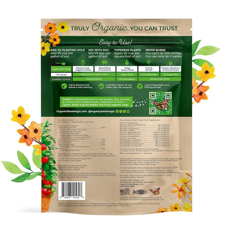 Organic Plant Magic - Truly Organic™ Slow Release Granular Fertilizer: