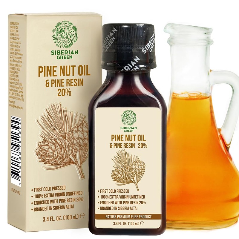 Siberian Pine Nut Oil with Pine Cedar Resin Pure Natural