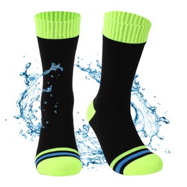 BBXWANG Unisex Waterproof Socks, Green / Black
