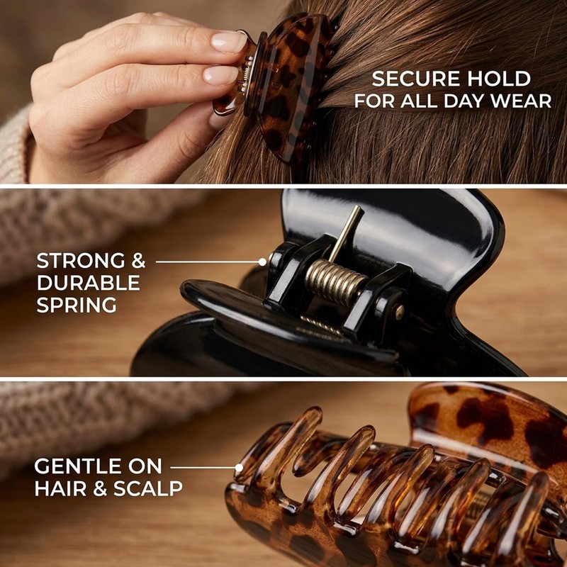 6pcs Claw Clips Medium, Hair Claw Clips for Everyone Medium