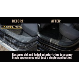 Black Trim Restorer Kit revives Your Plastic Trim to its Original Factory Black! Protects Against UV Rays, Conceal Scratches, and Lasts Over 6 Months. Fedad Trim Revitalizer Works in Seconds!