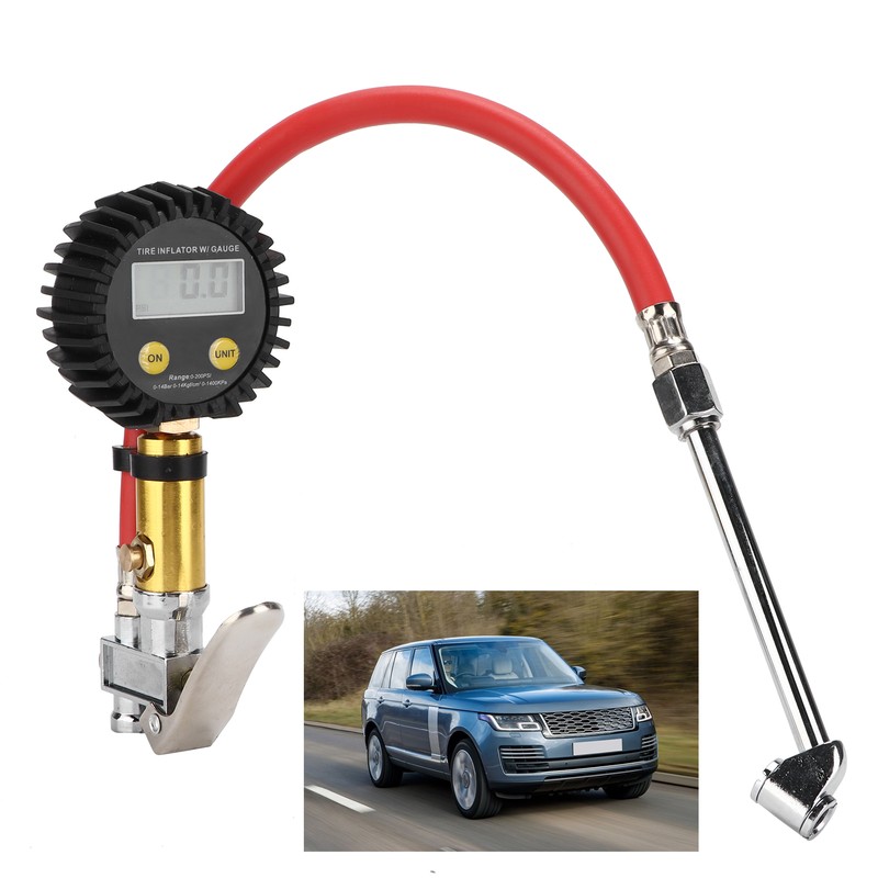 Accurate Tire Pressure Gauge LCD Digital Display 3‑300PSI Air Inflator