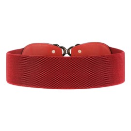 Syuer Women Stretchy Vintage Belt for Dresses Elastic Wide Waist Belt (XXL-XXXL (35”-43”), Wine Red)