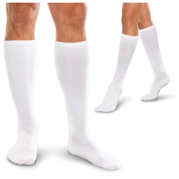 Medical Elastic Stockings 10 – mmHg Core Spun High Socks Type Unisex , , , White,