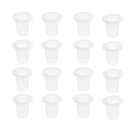 DOITOOL 100PCS Garden Net Cup Pots Plastic Hydroponics Net Pot Bucket Basket for Hydroponics Supplies (White,3.4x3.5x1.7cm)