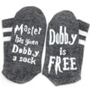 Dobby Socks, Dobby Is Free Knitted Words Unisex Combed Cotton