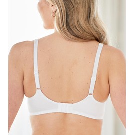 Bestform 5006715 Satin Trim Wireless Cotton Bra with Unlined Cups