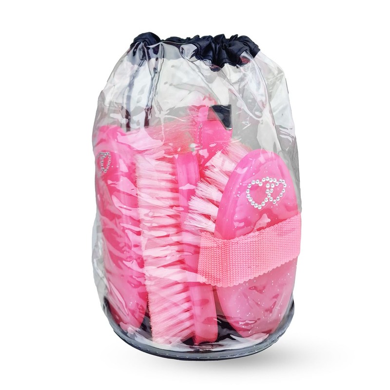 York Sweety Horse Cleaning Set with Bag (Pink)