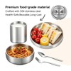 6-Piece Kids Dinnerware Set, Non-Toxic Food-Grade Stainless Steel Plates and