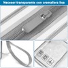 CGBE Set de 3 Neceseres de Viaje Transparentes Impermeables con