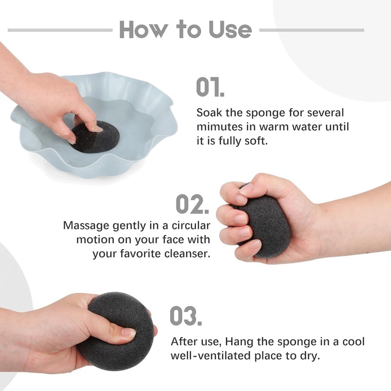 SILSTAR PROFESSIONAL Konjac Sponge Facial Sponge Bath Sponge Great Cleansing