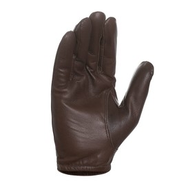 Harssidanzar Men's Thin Unlined Leather Police Gloves GM031EU, rich