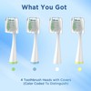 Replacement Brush Heads for Smile Bright Platinum Sonic Electric Toothbrush,