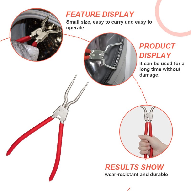 IWOWHERO Galvanized Tub Spring Expansion Tool Washer Spring Pliers for