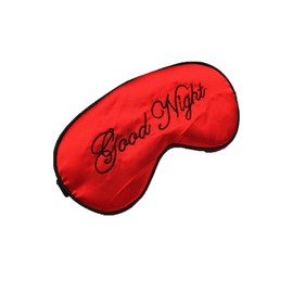 Soft Silk Sleep Cover, Soft Plush Adjustable Blindfold Elastic Strap Night Eyeshadow Travel Nap for Men and Women 1 Pack (Red)