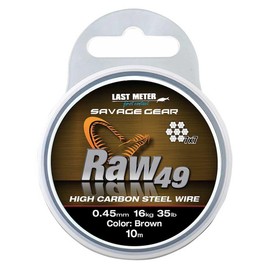 Savage Gear Raw 49 Strand Trace Wire 23lb/10kg 0. 36mm - 10m