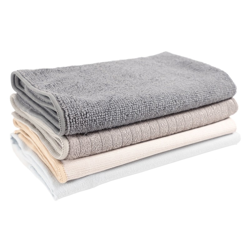 KAF Home Pantry Multipurpose Microfiber Textured Cleaning Cloth 4-Pack, 15