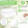 50 Pack 8oz Tamper Proof Containers with Lids Square Clear