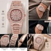 Gold-Tone Crystal-Style Watch for Men – Quartz Date Timepiece for