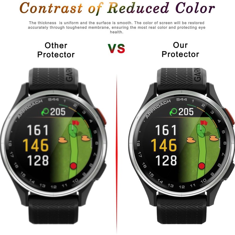3 Pack Screen protector for Garmin Approach S44, Electro-weideworld Self-Healing