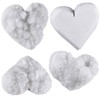 mookaitedecor Natural Rock Quartz with Stainless Stand, Heart Shaped Geode