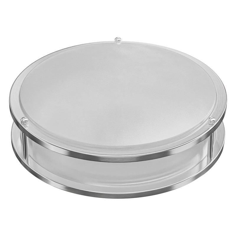 Leisure LED Brushed Nickel Ceiling Light 12 inch Flush Mount