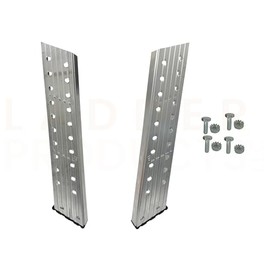 Louisville Adjustable Shoe Kit for Aluminum Attic Ladders, 13-7/8 inch, with Mounting Hardware, PK1277