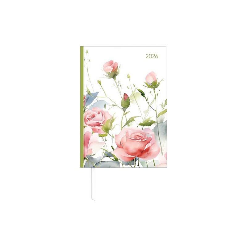 Buchkalender Style Roses 2026 - Büro-Kalender A5 - Cheftimer -