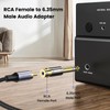 MOSWAG 1/4 to RCA Adapter, Female to 6.35mm 1/4 Inch