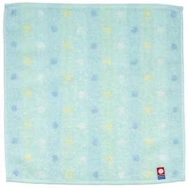 Nishio IBT-510-02 Imabari Towel Certified Hand Towel, Women's, Made in Japan, Mother's Day, Gift, Present, 100% Cotton, 9.8 inches (25 cm), Double-Sided Pile, Water Absorbent, Polka Dot, Stripe