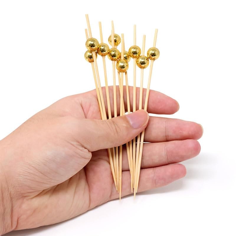 200pcs Disposable Fruit Skewers Bamboo Skewers Flower Skewers Fruit Fork