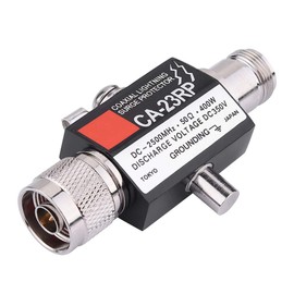 Eboxer 50Ω DC-2500 MHz N Plug 400 Watt Coaxial Flash Surge Protector Arrestor Lightning Surge Protection